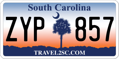 SC license plate ZYP857