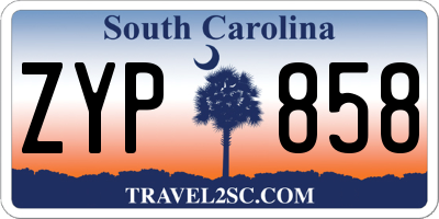 SC license plate ZYP858