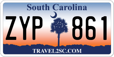 SC license plate ZYP861
