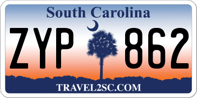 SC license plate ZYP862
