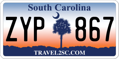 SC license plate ZYP867