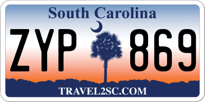 SC license plate ZYP869