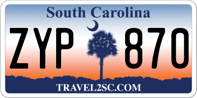 SC license plate ZYP870