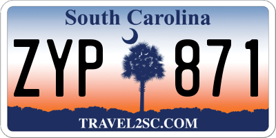 SC license plate ZYP871