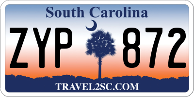 SC license plate ZYP872