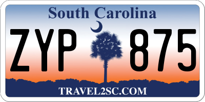 SC license plate ZYP875