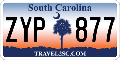 SC license plate ZYP877