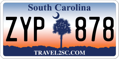 SC license plate ZYP878