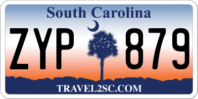 SC license plate ZYP879