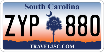 SC license plate ZYP880