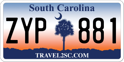SC license plate ZYP881