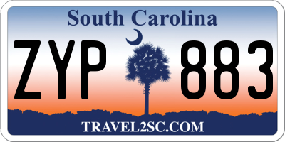 SC license plate ZYP883