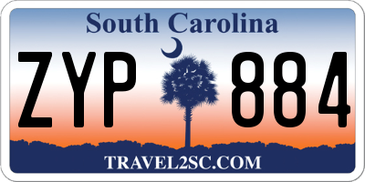 SC license plate ZYP884