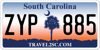 SC license plate ZYP885