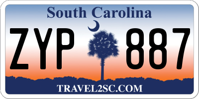 SC license plate ZYP887