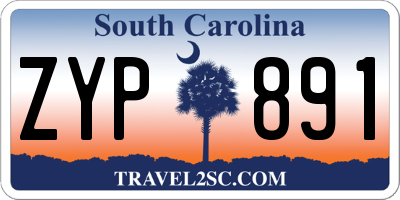 SC license plate ZYP891