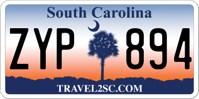 SC license plate ZYP894
