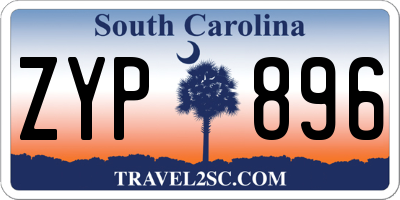 SC license plate ZYP896