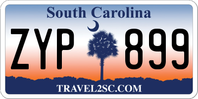 SC license plate ZYP899
