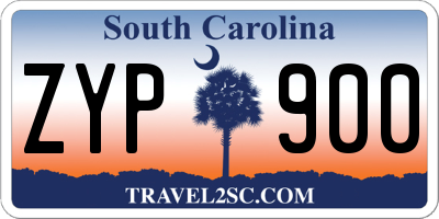 SC license plate ZYP900