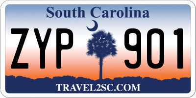 SC license plate ZYP901