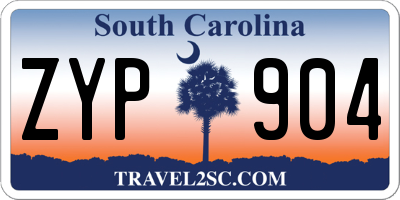 SC license plate ZYP904
