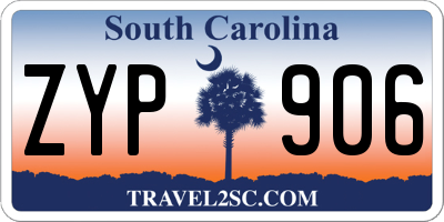 SC license plate ZYP906