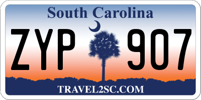SC license plate ZYP907
