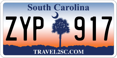 SC license plate ZYP917