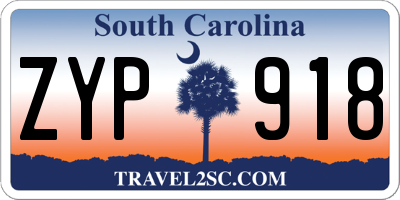 SC license plate ZYP918