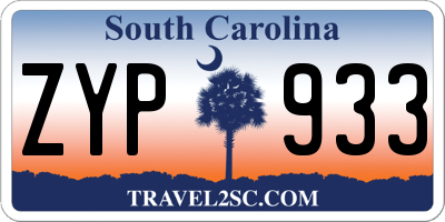 SC license plate ZYP933