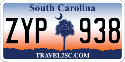 SC license plate ZYP938