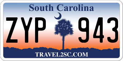 SC license plate ZYP943