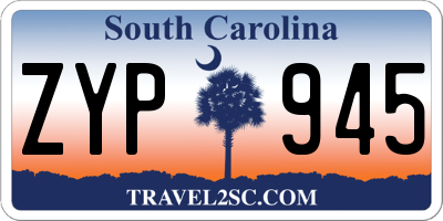 SC license plate ZYP945