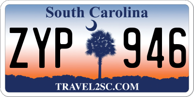 SC license plate ZYP946