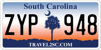 SC license plate ZYP948