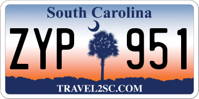 SC license plate ZYP951