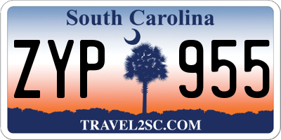 SC license plate ZYP955