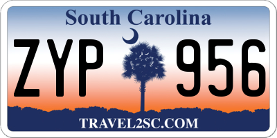 SC license plate ZYP956