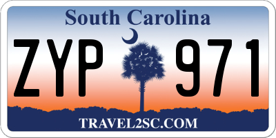 SC license plate ZYP971