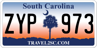 SC license plate ZYP973