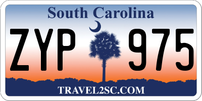 SC license plate ZYP975