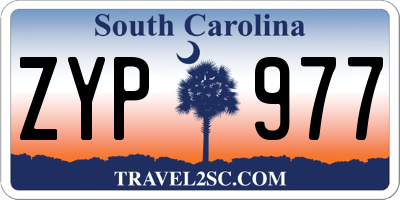 SC license plate ZYP977