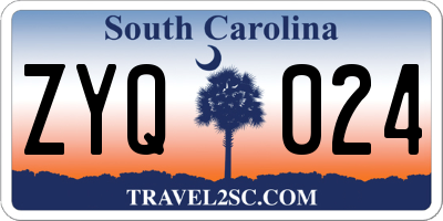 SC license plate ZYQ024