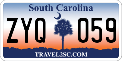 SC license plate ZYQ059