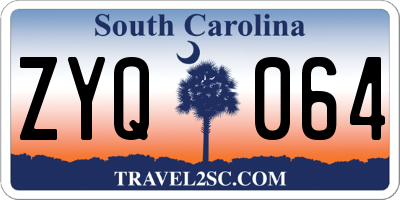 SC license plate ZYQ064