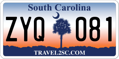 SC license plate ZYQ081
