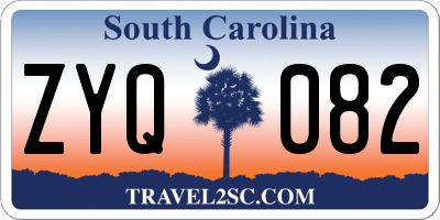 SC license plate ZYQ082
