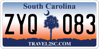 SC license plate ZYQ083
