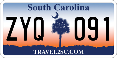 SC license plate ZYQ091
